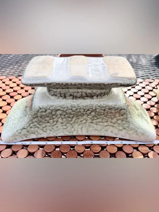 🪴 Vintage Ceramic Green Footed Planter (Possibly Unstamped McCoy), c. 1950-60 - Picture 5 of 10